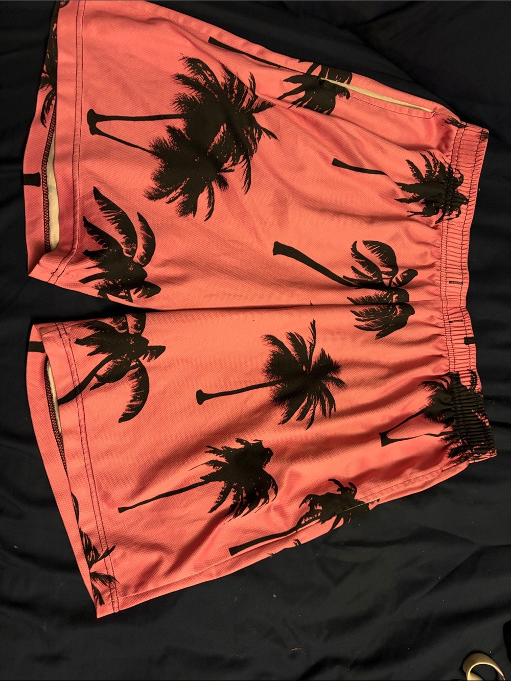 Coral Palm Print Swim Shorts